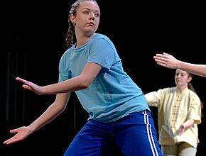 Elèves danseurs. Crédit : Jean-René Pihery - Agrandir l'image (fenêtre modale)